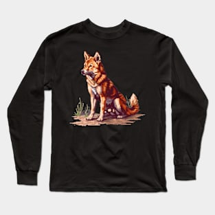 Dingo in Pixel Form Long Sleeve T-Shirt